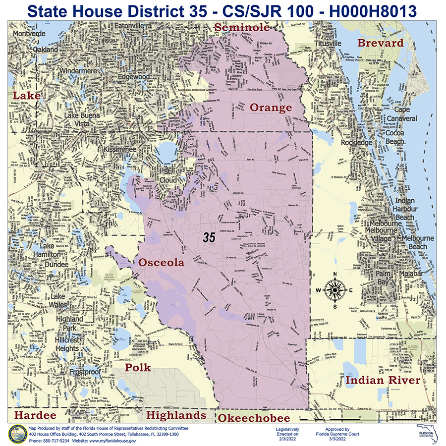 Map of House District 35